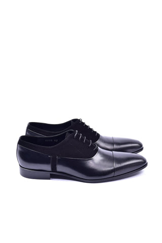 Corrente 5230 Leather & Suede Oxford - Black-AmbrogioShoes