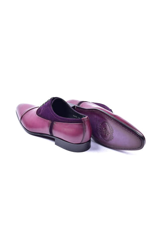 Corrente 5230 Leather & Suede Oxford - Purple & Pink-AmbrogioShoes