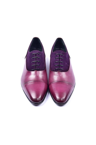 Corrente 5230 Leather & Suede Oxford - Purple & Pink-AmbrogioShoes
