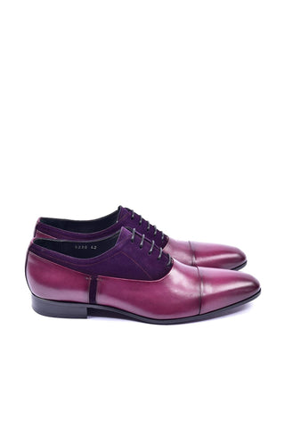 Corrente 5230 Leather & Suede Oxford - Purple & Pink-AmbrogioShoes