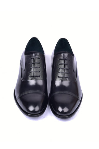Corrente 5256 Leather Oxford - Black-AmbrogioShoes