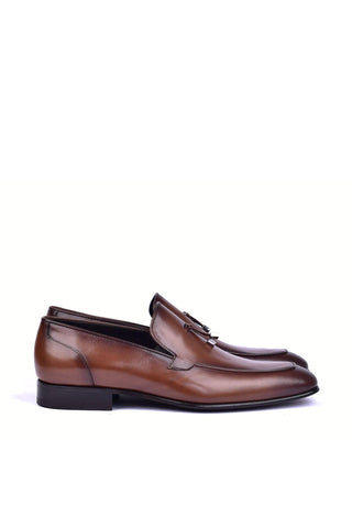 Corrente 5470HS Leather Tassel Loafer - Brown-AmbrogioShoes