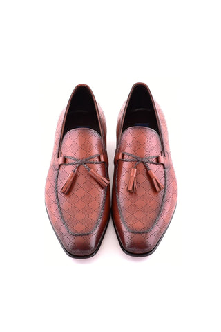 Corrente 5509 Leather Tassel Loafer - Tan-AmbrogioShoes
