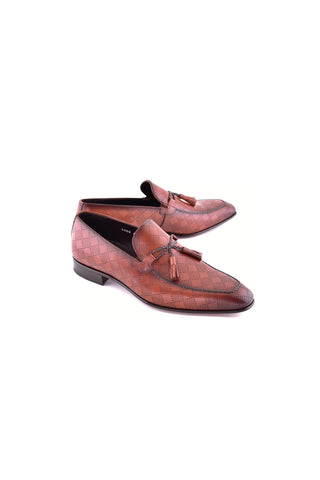 Corrente 5509 Leather Tassel Loafer - Tan-AmbrogioShoes