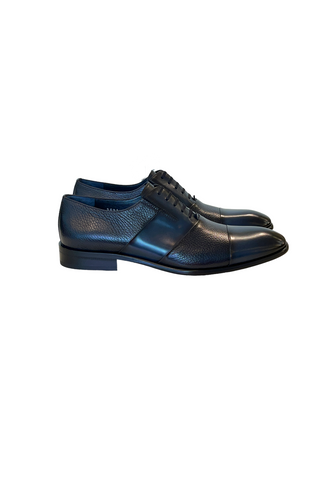 Corrente 5691 Deer Oxford - Navy-AmbrogioShoes