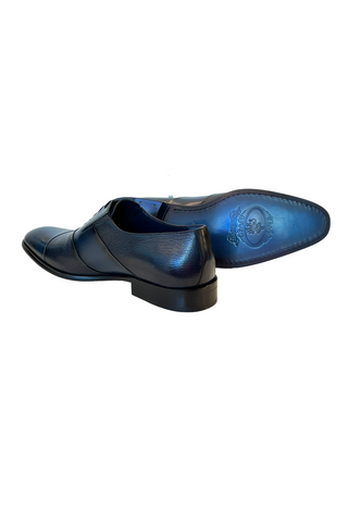 Corrente 5691 Deer Oxford - Navy-AmbrogioShoes