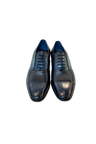 Corrente 5691 Deer Oxford - Navy-AmbrogioShoes