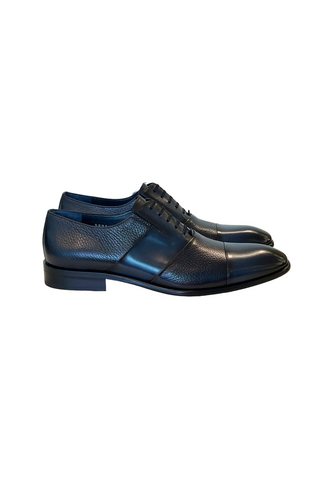 Corrente 5691 Deer Oxford - Navy-AmbrogioShoes