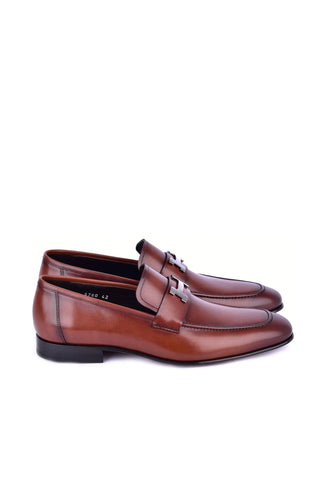 Corrente 5760 Leather Buckle Loafer - Tan-AmbrogioShoes