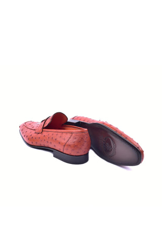 Corrente 5760 Ostrich Loafer - Orange-AmbrogioShoes
