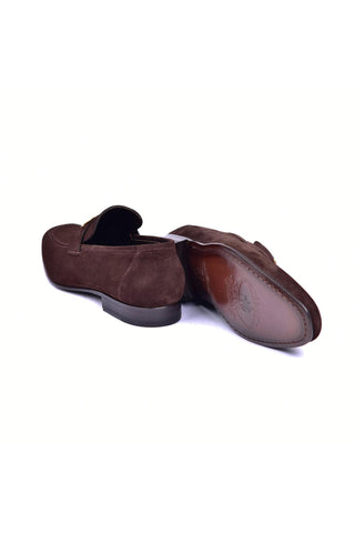 Corrente 5760S Suede Loafer - Brown-AmbrogioShoes