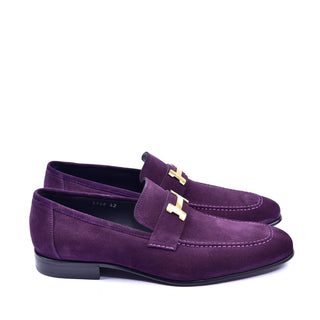 Corrente 5760S Suede Loafer - Purple-AmbrogioShoes