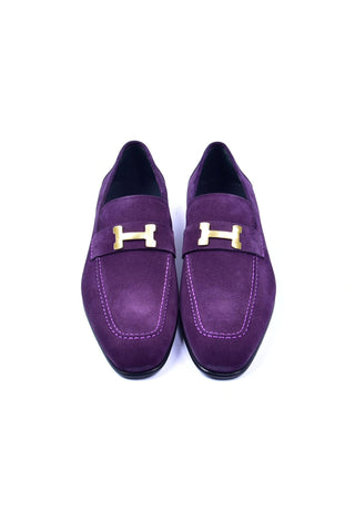 Corrente 5760S Suede Loafer - Purple-AmbrogioShoes