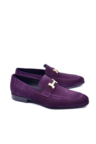 Corrente 5760S Suede Loafer - Purple-AmbrogioShoes