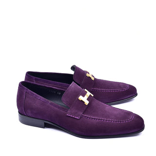 Corrente 5760S Suede Loafer - Purple-AmbrogioShoes