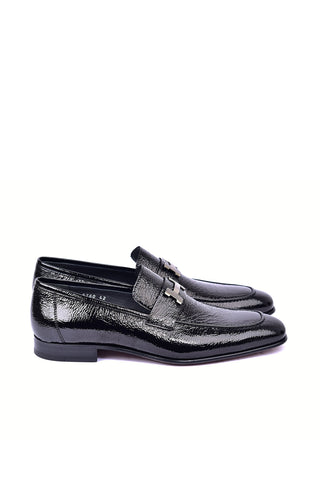 Corrente 5760V Vita Leather Loafer - Black-AmbrogioShoes