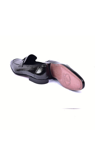 Corrente 5760V Vita Leather Loafer - Black-AmbrogioShoes