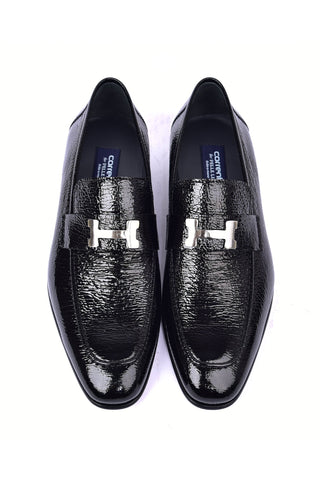 Corrente 5760V Vita Leather Loafer - Black-AmbrogioShoes