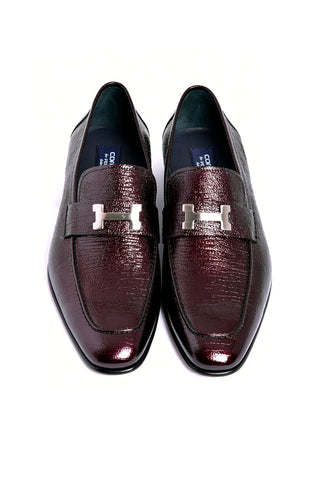 Corrente 5760V Vita Leather Loafer - Burgundy-AmbrogioShoes