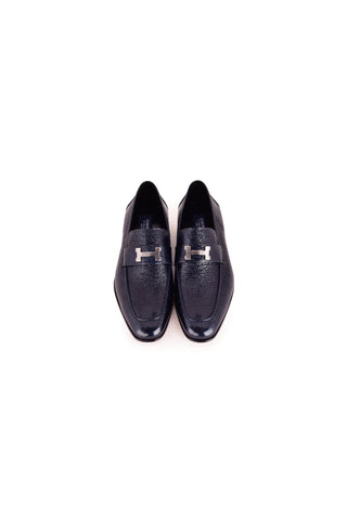 Corrente 5760V Vita Leather Loafer - Navy-AmbrogioShoes