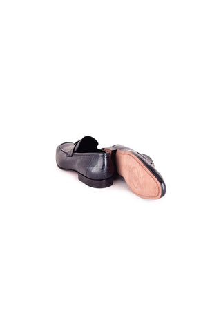 Corrente 5760V Vita Leather Loafer - Navy-AmbrogioShoes