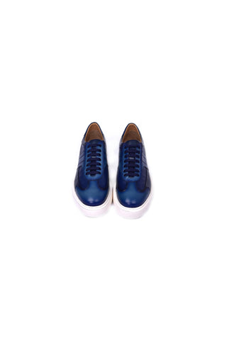 Corrente 5769 Leather Sneaker - Navy-AmbrogioShoes