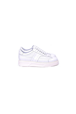 Corrente 5769 Leather Sneaker - White-AmbrogioShoes