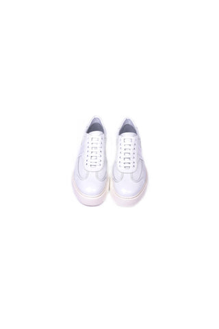 Corrente 5769 Leather Sneaker - White-AmbrogioShoes