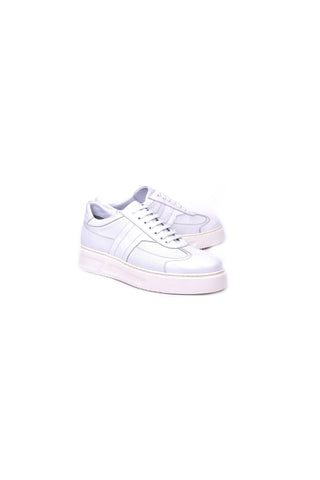 Corrente 5769 Leather Sneaker - White-AmbrogioShoes