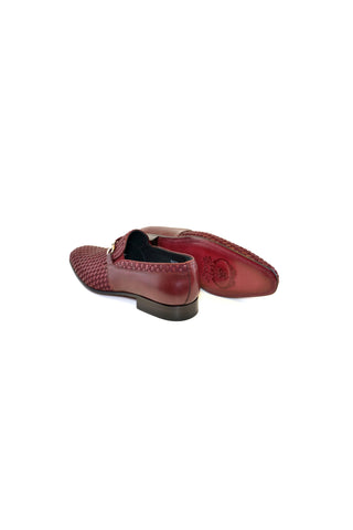 Corrente 5776 Suede & Leather Horse-Bit Loafer - Burgundy-AmbrogioShoes