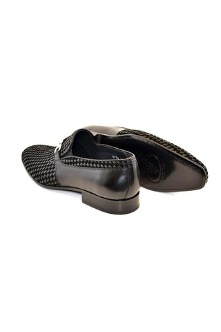 Corrente 5776 Woven Suede / Leather Horse-Bit Loafer-AmbrogioShoes