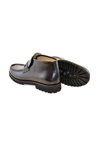 Corrente 5786 Leather Horse-Bit Boot - Black-AmbrogioShoes
