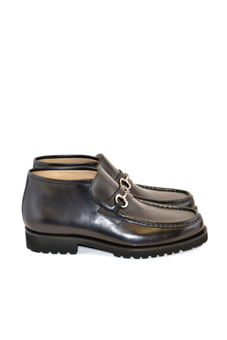 Corrente 5786 Leather Horse-Bit Boot - Black-AmbrogioShoes