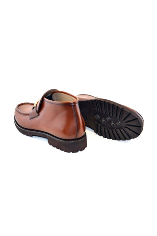 Corrente 5786 Leather Horse-Bit Boot - Tan-AmbrogioShoes
