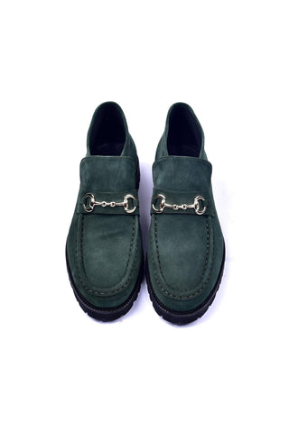 Corrente 5786S Suede Leather Horse-Bit Boot - Green-AmbrogioShoes