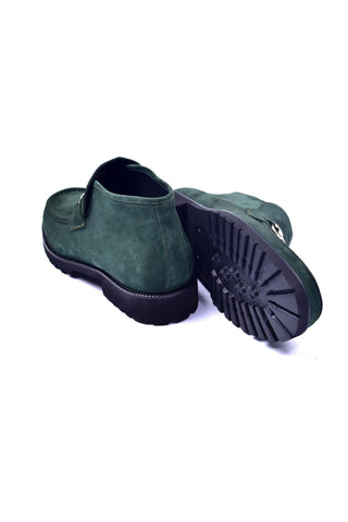 Corrente 5786S Suede Leather Horse-Bit Boot - Green-AmbrogioShoes