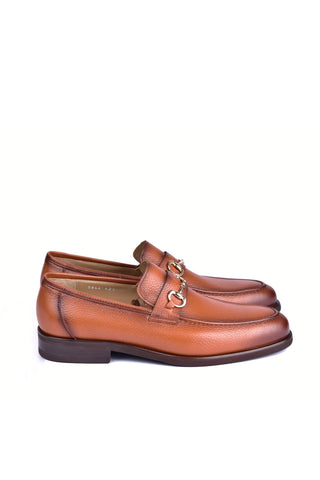 Corrente 5844 Deer Horse-Bit Loafer - Tan-AmbrogioShoes