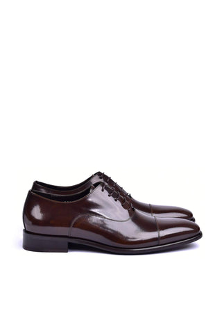 Corrente 6265 Patent Oxford - Brown-AmbrogioShoes