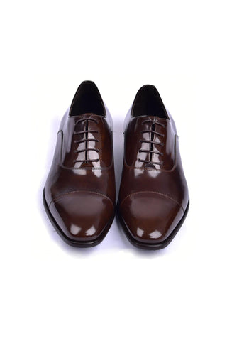 Corrente 6265 Patent Oxford - Brown-AmbrogioShoes