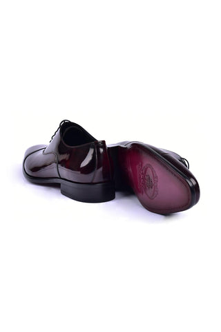 Corrente 6265 Patent Oxford - Burgundy-AmbrogioShoes
