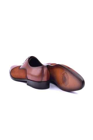 Corrente 6265S Leather & Suede Oxford - Tan-AmbrogioShoes