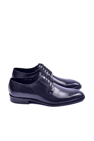 Corrente 6291 Leather Derby - Black-AmbrogioShoes