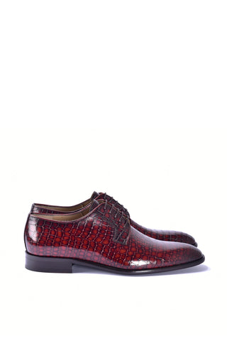 Corrente 6291C Embossed Leather Derby - Tan-AmbrogioShoes
