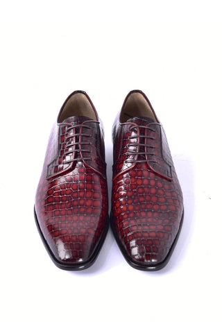 Corrente 6291C Embossed Leather Derby - Tan-AmbrogioShoes