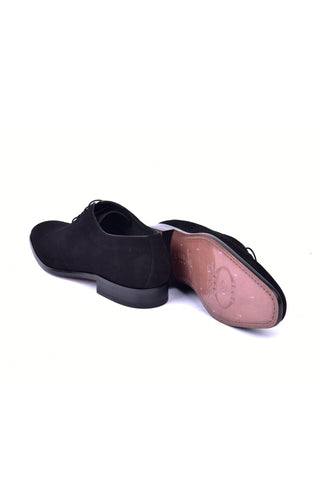 Corrente 6292S Suede Oxford - Black-AmbrogioShoes