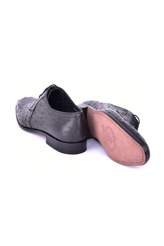 Corrente 6348 Ostrich Derby - Black-AmbrogioShoes