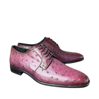 Corrente 6348 Ostrich Derby - Burgundy-AmbrogioShoes