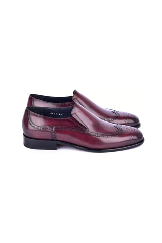 Corrente 6401 Leather Loafer - Red-AmbrogioShoes