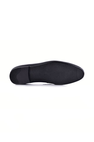 Corrente 6627 Leather Horse-Bit Loafer - Black-AmbrogioShoes