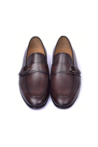 Corrente 6628 Leather Buckle Loafer - Brown-AmbrogioShoes